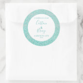 Maßgeschneidertes Seifensiegel Muster Aqua Runder Aufkleber (Tasche)