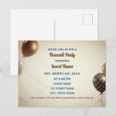 Maßgeschneidertes sepia Abschiedsrente Party Postkarte (Vorne/Hinten)