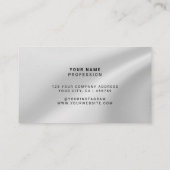 Maßgeschneidertes silbergraues Hologramm Visitenkarte (Rückseite)