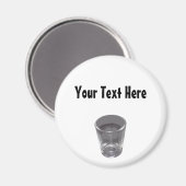Maßgeschneidertes Silver Shot Glass Magnet (Vorderseite/Rückseite)