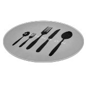 Maßgeschneidertes Silverware Cutting Board Schneidebrett (Ecke)