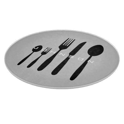 Maßgeschneidertes Silverware Cutting Board Schneidebrett (Ecke)