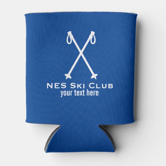 Maßgeschneidertes Skifahren Skiteam Nordic Ski Pol Dosenkühler (Vorderseite)