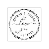 Maßgeschneidertes Skript & Kranz Lassend Liebe Hoc Gummistempel (Prägung)