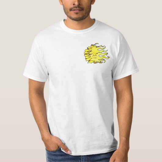 Maßgeschneidertes Sonnendesign T-Shirt (Vorderseite)