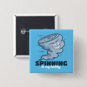 Maßgeschneidertes Spinning ist mein Hobby Button (Vorne & Hinten)