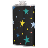 Maßgeschneidertes Sternmuster Bierbraun und Weinfl Flachmann (Links)