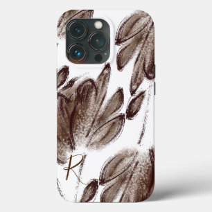 Maßgeschneidertes, stylisches Braun-Aquarell-Mono Case-Mate iPhone Hülle