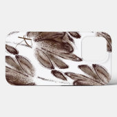 Maßgeschneidertes, stylisches Braun-Aquarell-Monog Case-Mate iPhone Hülle (Rückseite (Horizontal))