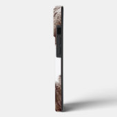 Maßgeschneidertes, stylisches Braun-Aquarell-Monog Case-Mate iPhone Hülle (Rückseite / Links)