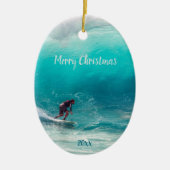 Maßgeschneidertes Surfverhalten im Ozean Keramik Ornament (Vorne)