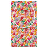 Maßgeschneidertes süßes Herz-Muster Kleine Geschenktüte (Rückseite)