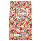 Maßgeschneidertes süßes Herz-Muster Kleine Geschenktüte (Vorderseite)