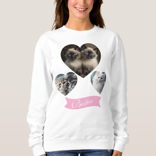 Maßgeschneidertes Sweatshirt für Katzenliebhaber (Vorderseite)