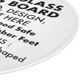 Maßgeschneidertes Temperglassbrett - 12" Runde Schneidebrett (Ecke)