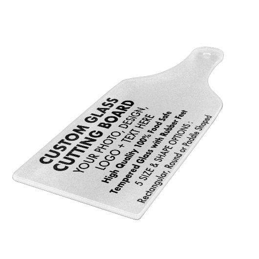 Maßgeschneidertes Temperglassbrett - Paddel Schneidebrett (Ecke)