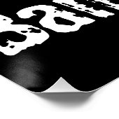 Maßgeschneidertes Template Glossband Schwarz & Wei Poster (Ecke)