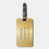 Maßgeschneidertes Template Metallic Look Gold Mono Gepäckanhänger (Rückseite vertikal)