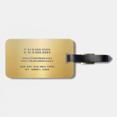 Maßgeschneidertes Template Metallic Look Gold Mono Gepäckanhänger (Rückseite horizontal)