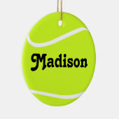 Maßgeschneidertes Tennisball Weihnachtsgeschenk Keramikornament (Rechts)