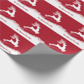 Maßgeschneidertes Textrahierpapier Jumping Rentier Geschenkpapier (Ecke)