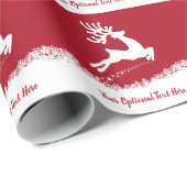 Maßgeschneidertes Textrahierpapier Jumping Rentier Geschenkpapier (Rolleneckpunkt)