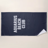 Maßgeschneidertes Tierzeichen, einfaches, modernes Strandtuch (Vorderseite)