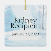 Maßgeschneidertes Transplantat Weihnachtsfest Keramikornament (Rückseite)