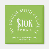 Maßgeschneidertes Traumgeldziel Magnet (Vorne)