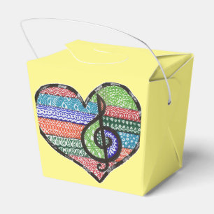 Maßgeschneidertes Treble Clef Music Doodle Geschenkschachtel