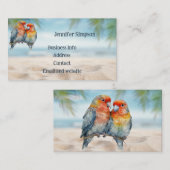 Maßgeschneidertes tropisches Parrot-Geschäft Visitenkarte (Vorne/Hinten)
