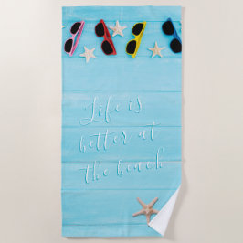 Maßgeschneidertes Türkisholz mit Sonnenbrille Somm Strandtuch