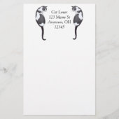 Maßgeschneidertes Tuxedo Cats Stationery Briefpapier (Vorderseite)