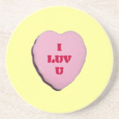 Maßgeschneidertes Valentinherz Getränkeuntersetzer (Vorne)