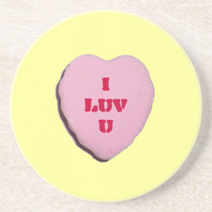 Maßgeschneidertes Valentinherz Getränkeuntersetzer