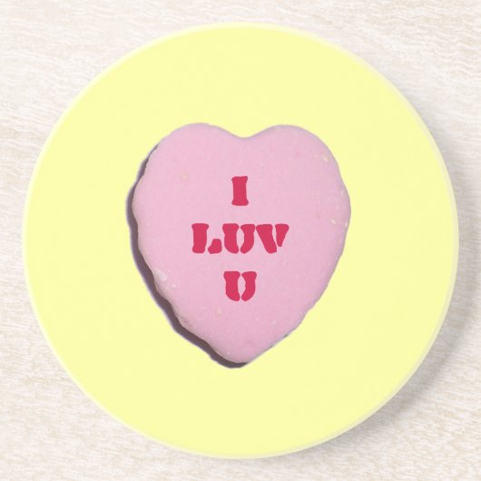 Maßgeschneidertes Valentinherz Getränkeuntersetzer (Vorne)