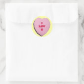 Maßgeschneidertes Valentinherz Runder Aufkleber (Tasche)