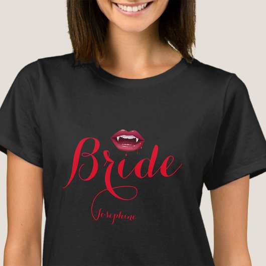 Maßgeschneidertes Vampire Bride Bachelorette Hen P T-Shirt