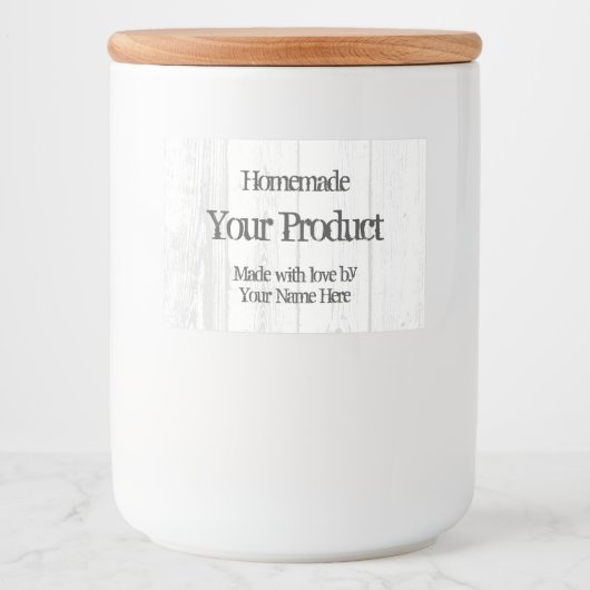 Maßgeschneidertes, Vintages Holzkonservenglas Lebensmitteletikett (Vorderseite)