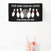 Maßgeschneidertes Vinyl Banner mit Bowlingball und (InSitu)