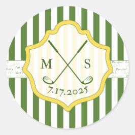 Maßgeschneidertes Wappen für Golf Themed Aufkleber