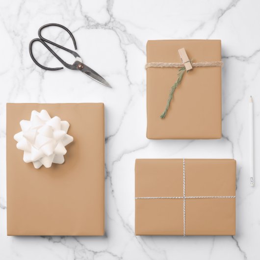 Maßgeschneidertes Warm Sand Wrapping Paper - Bulk Geschenkpapier Set (Vorderseite)