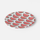 Maßgeschneidertes Wassermelonmuster Pappteller (Schrägansicht)