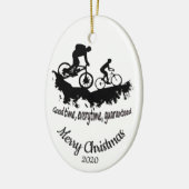 Maßgeschneidertes Weihnachts-Bike-Angebot Keramikornament (Links)