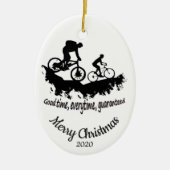 Maßgeschneidertes Weihnachts-Bike-Angebot Keramikornament (Vorne)
