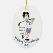 Maßgeschneidertes Weihnachtsangebot für Frauen Keramik Ornament (Vorne)