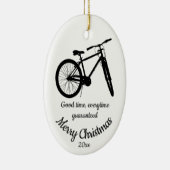 Maßgeschneidertes Weihnachtsfahrrad - gutes Zeitan Keramik Ornament (Rechts)