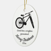 Maßgeschneidertes Weihnachtsfahrrad - gutes Zeitan Keramik Ornament (Links)