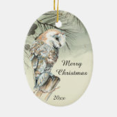 Maßgeschneidertes Weihnachtsgebälk Keramik Ornament (Hinten)