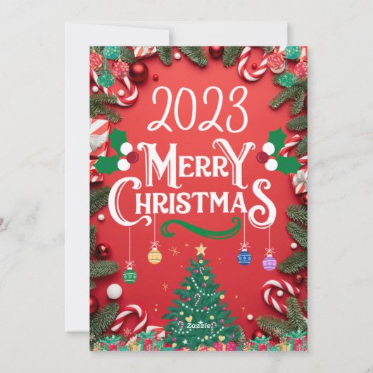 Maßgeschneidertes Weihnachtskartendesign 11 Feiertagskarte (Rückseite)